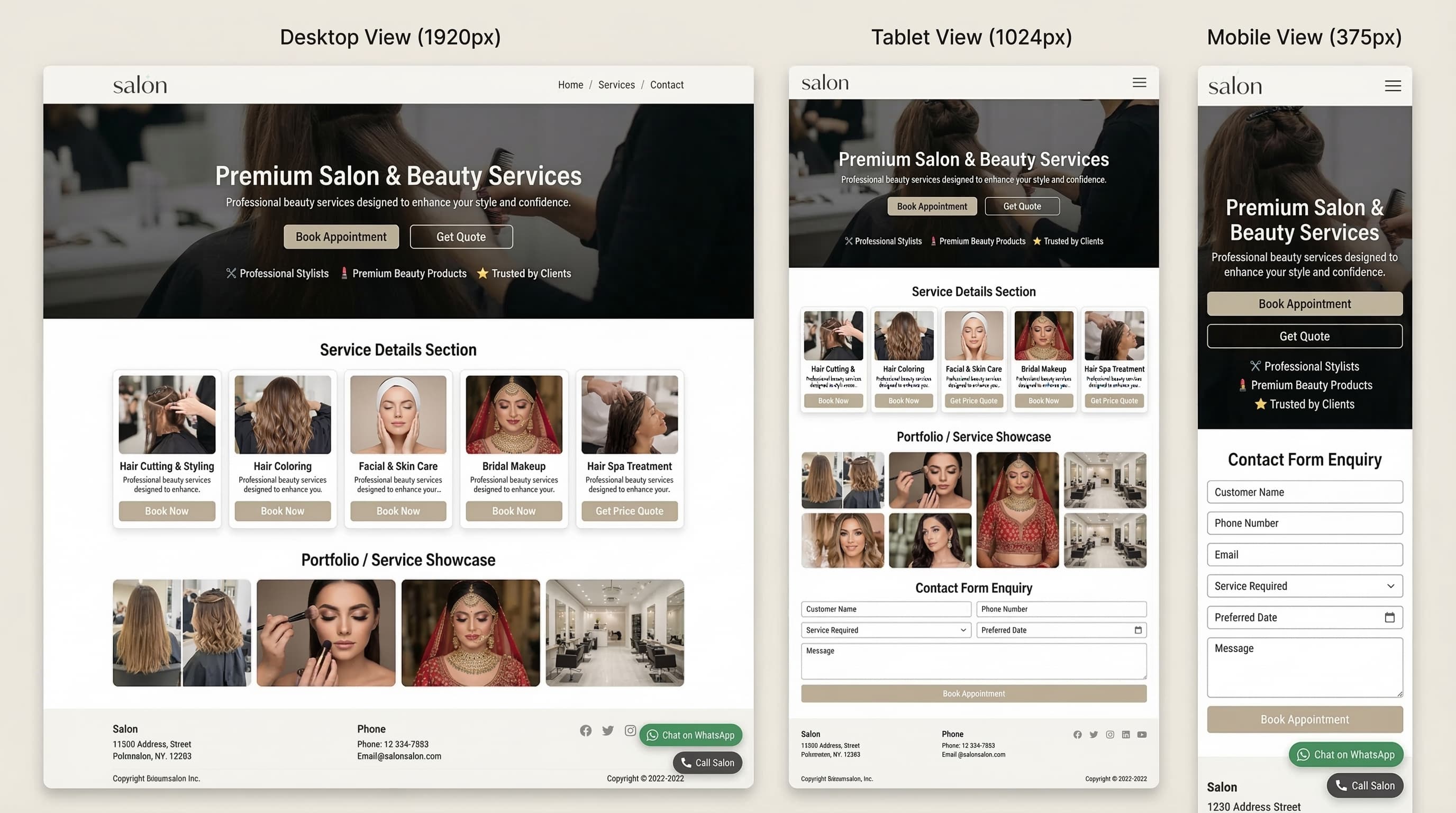 Service Landing Page
