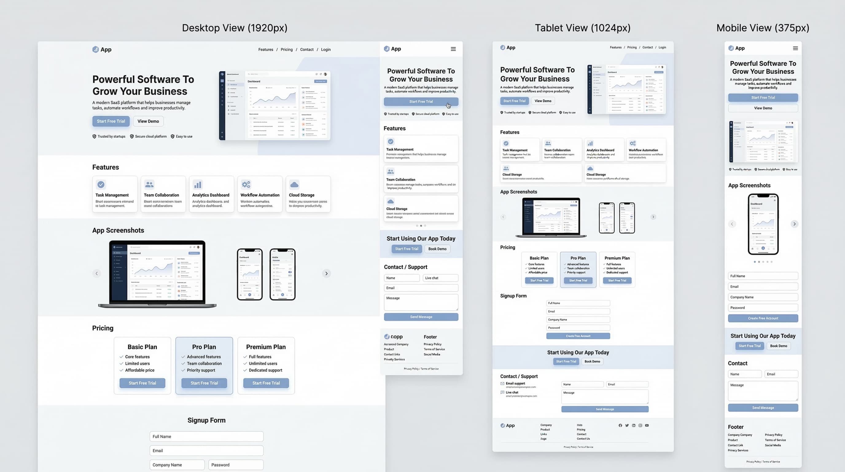 SaaS / App Landing Page
